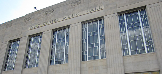 exterior of the Civic Center Music Hall